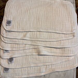 Set of 8 Organic Cotton Quilted Burpcloths